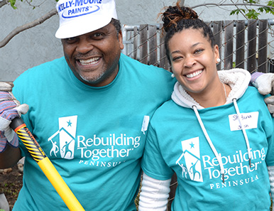 Photo of two Volunteers - Rebuilding Together Peninsula