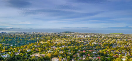 Panoramic photo of SF Bay area